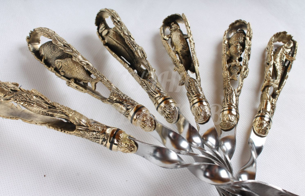 Набор шампуров с декоративным литьем "Рыбалка" (6 шт)